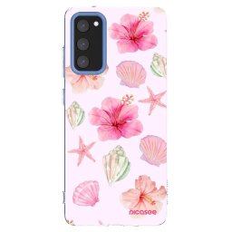 Átlátszó szilikon tok az alábbi mobiltelefonokra Samsung Galaxy S20 FE - Blush Lagoon