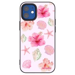 Fekete szilikon tok az alábbi mobiltelefonokra Apple iPhone 12 mini - Blush Lagoon