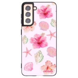 Fekete szilikon tok az alábbi mobiltelefonokra Samsung Galaxy S21 5G G991B - Blush Lagoon