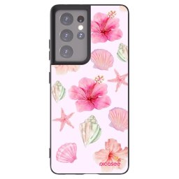 Fekete szilikon tok az alábbi mobiltelefonokra Samsung Galaxy S21 Ultra 5G G998B - Blush Lagoon