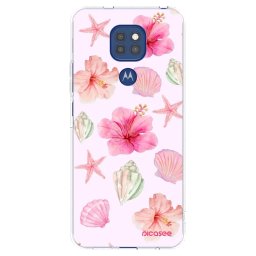 Átlátszó szilikon tok az alábbi mobiltelefonokra Motorola Moto G9 Play - Blush Lagoon