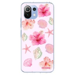 Átlátszó szilikon tok az alábbi mobiltelefonokra Xiaomi Mi 11 Lite - Blush Lagoon