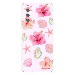 Átlátszó szilikon tok az alábbi mobiltelefonokra Sony Xperia 10 IV 5G - Blush Lagoon