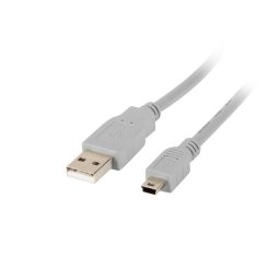 LANBERG USB MINI (M) - USB-A (M) 2.0 kábel 1,8m, szürke (CANON)