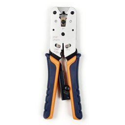 W-Star krimpelő fogó RJ45 WS2182R egyenes racsnis, szigetelésvágó fogóval