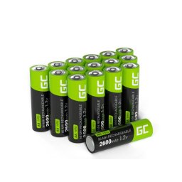 Zöld Cella 16x újratölthető AA HR6 2600mAh akkumulátor Ni-MH