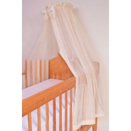 Voile Baldachin Függöny Kiságyhoz - Ekrű, 290×140 cm