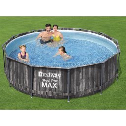 Bestway POLINÉZIA 3,66mx1,00 m fa hatású fémvázas medence szett