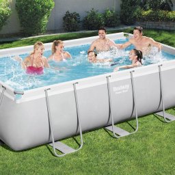 Bestway CAPRI PRO szögletes fémvázas medence szett 404 x 201 x 100 cm