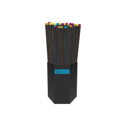 Grafitceruza HB, fekete test, sznes radrral, Connect 72 db/csomag,