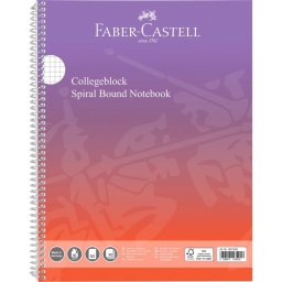 Spirlfzet A4 80lap kocks szntmenetes bortssal Faber-Castell piros-lila