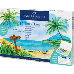 Vzfestk kszlet CREATIVE STUDIO kever palettval+ vzadagols ecsettel Faber-Castell 12klf.szn