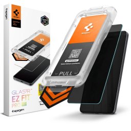 Spigen Glas.tR EZ Fit Pro Privacy Samsung Galaxy S26 tempered kijelzővédő fólia felhelyező kerettel, privacy