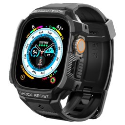 Spigen Rugged Armor Pro Apple Watch Ultra 3 / 2 / 1 49mm tok / szíj, fekete