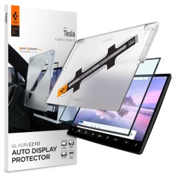 Spigen Tesla Glas.Tr EZ Fit Tesla kijelzővédő üvegfólia, Model X 2022-2026 / Model S 2021-2026 kompatibilis, fekete