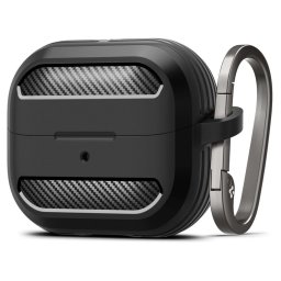 Spigen Rugged Armor Samsung Galaxy Buds 3 / Buds 3 Pro / Buds 3 FE tok, Matte Black, fekete