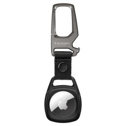Spigen Rugged Armor Apple AirTag 1 / 2 tok karabinerrel, fekete