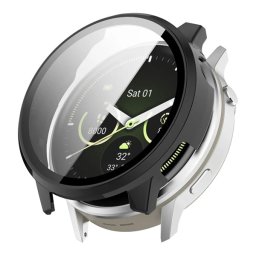 Műanyag keret (BUMPER, ütésállóság + kijelzővédő üveg) FEKETE Garmin Venu 4 45mm