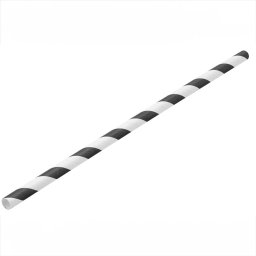 Szívószál papír 8 x 230 mm 250 db/csomag fekete / fehér csíkos