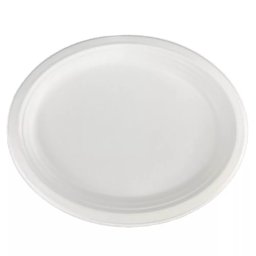 Tányér lapos ovális 25,4 x 19,05 cm komposztálható cukornád 125 db/csomag, natúr