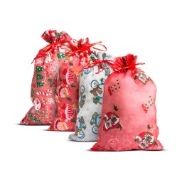 Organza ajándéktasak - 4 féle - 20 x 30 cm - 12 db / csomag