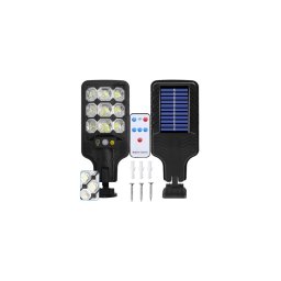 COB LED-es napelemes reflektor, mozgásérzékelővel, távvezérlővel, vízálló, VG