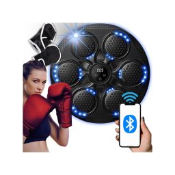 Boksz 15 ügyességi szintes 6 pontos edző pajzs MMA zenélő, USB-s + bokszkesztyűvel, 14590