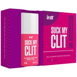 INTT - Suck My Clit! szívó érzést keltő stimuláló gél hölgyeknek, eperillatú (15 ml)