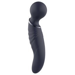 Glam - kétvégű wand vibrátor (sötétszürke)