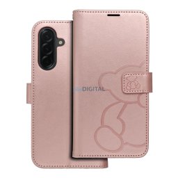 MEZZO könyvtok Samsung Galaxy A36 - rózsaarany szín "maci"