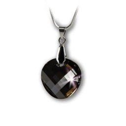 ART CRYSTELLA Nyaklánc, kerek formájú, Black Diamond SWAROVSKI(R) medállal, 18mm ART CRYSTELLA(R)