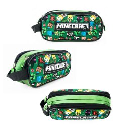 Ovális két rekeszes Minecraft tolltartó