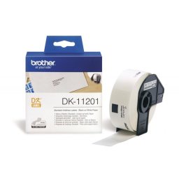 DK-11201 elõvágott öntapadós címke 400db/tekercs 29mm x 90mm White (DK11201)