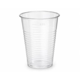 Műanyag pohár, 3 dl, 50 db, víztiszta