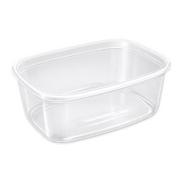 Műanyag tál, tetőzhető, 750 ml, 50 db "Svéd"