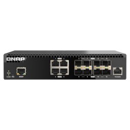 QNAP menedzselt switch QSW-M3212R-8S4T (4x 10GbE port 8x 10G SFP port, félszélesség)