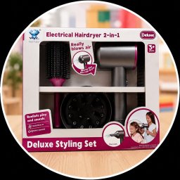 Gyerek Fodrász Szett Hajszárítóval - Deluxe Styling Set 2 az 1-ben