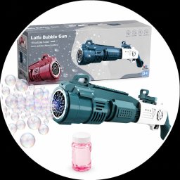 Laifu Bubble Gun 10 Lyukú Automata Buborékfújó - Nagy Teljesítményű Buborékpisztoly Gyerekeknek