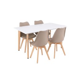 Silla 120 4+1 étkező garnitúra fehér-bézs