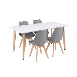 Silla 150 4+1 étkező garnitúra fehér-szürke