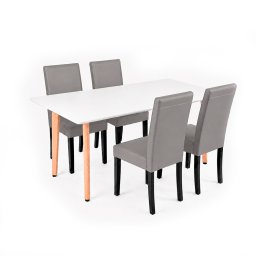 Verona 150 4+1 étkező garnitúra fehér-szürke