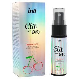 intt Clit Me On - folykony vibrtor csiklspray - piros gymlcs (12ml)