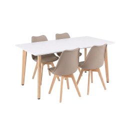 Silla 150 4+1 étkező garnitúra fehér-bézs