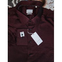 Eterna Meisterhaft 1863 modern fit bordó szőttes ing, 45