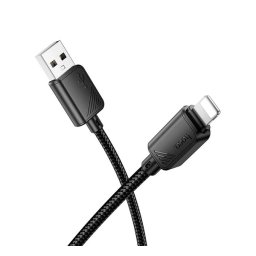 HOCO X113 adatkábel (USB - lightning, 2.4A, gyorstöltő, 100cm) FEKETE