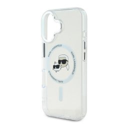 KARL LAGERFELD IML K&CH HEADS METAL FRAME MAGSAFE szilikon telefonvédő (ütésállóság, kameravédő, MagSafe) ÁTLÁTSZÓ Apple iPhone 16