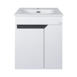 TMP VISION 50 fali függesztett fürdőszobai bútor - SKY 3 E-8099-50 porcelán mosdóval - 51 x 40 cm