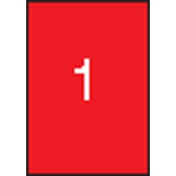 APLI Etikett, 210x297 mm, színes, APLI, piros, 100 etikett/csomag