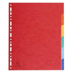 EXACOMPTA Regiszter, karton, A4+, 6 részes, EXACOMPTA, színes