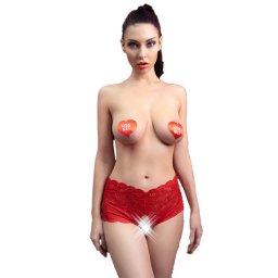 ChiliRose CR 4641 - rzki piros tanga, kivgott dsztssel